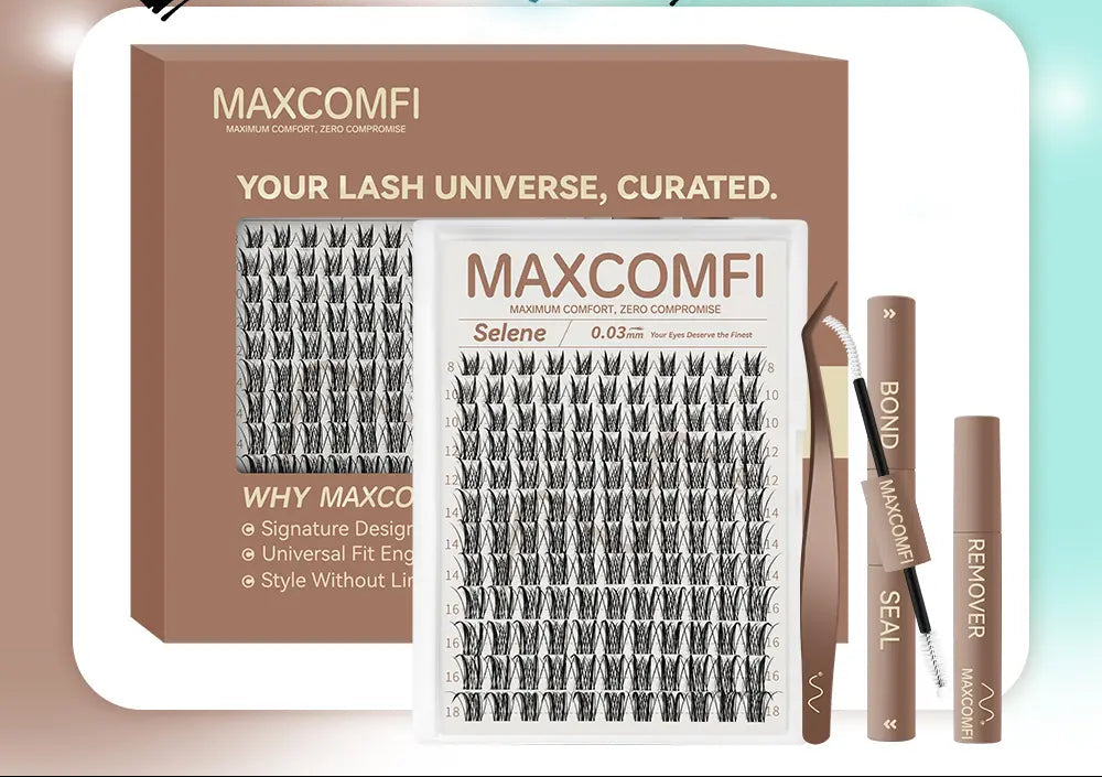 SELENE Maxcomfi Anime Lashes - Luna Style APHRODITE, Long-Lasting Waterproof Lashes with Super Soft Thin Band, Ideal for Daily Wear and Beginner-Friendly DIY Application for Flawless Volume