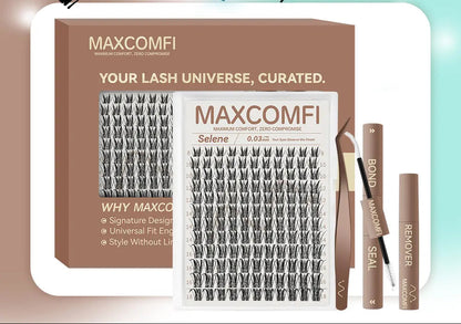 SELENE Maxcomfi Anime Lashes - Luna Style APHRODITE, Long-Lasting Waterproof Lashes with Super Soft Thin Band, Ideal for Daily Wear and Beginner-Friendly DIY Application for Flawless Volume