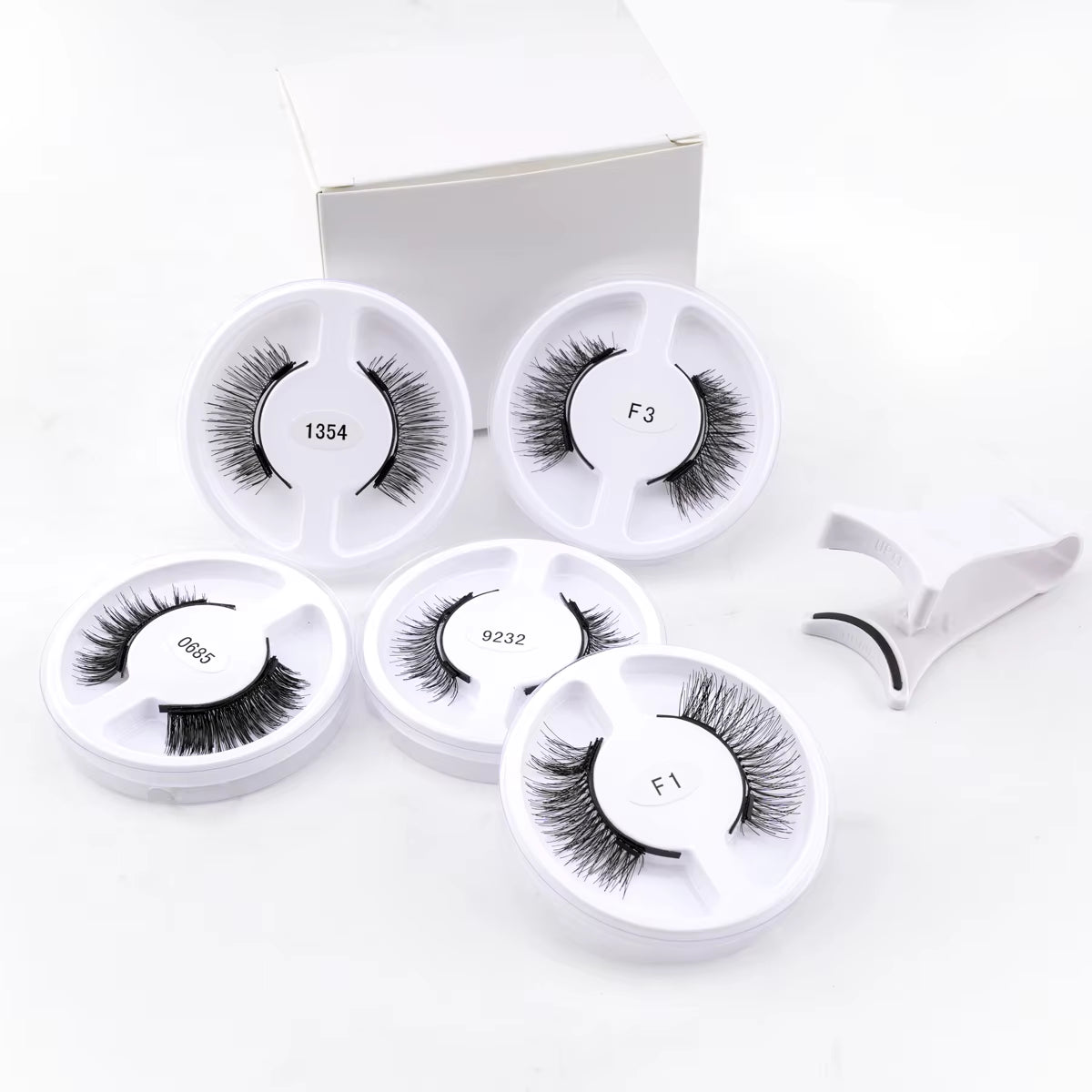 Professional Magnetic False Eyelashes Kit - 5 Pairs of Reusable Mink Lashes with Tweezers and Extension Tool