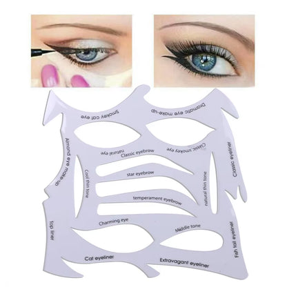 Eyebrow and Eye Makeup Stencil Set - Professional Shaping and Styling Tools for Women