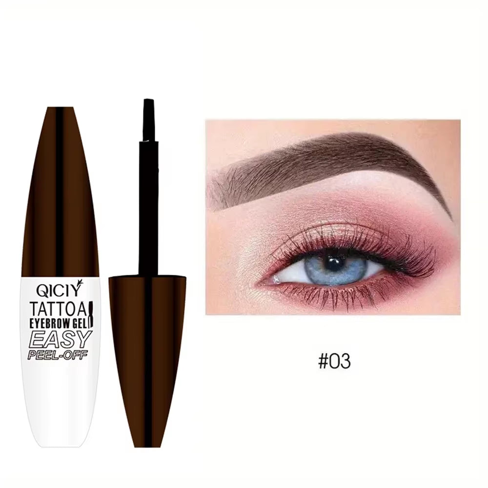 Long-Lasting Waterproof Eyebrow Gel Cream - Easy Peel-Off, Smudge-Proof, and Sweat-Resistant Formula for 3-Day Wear