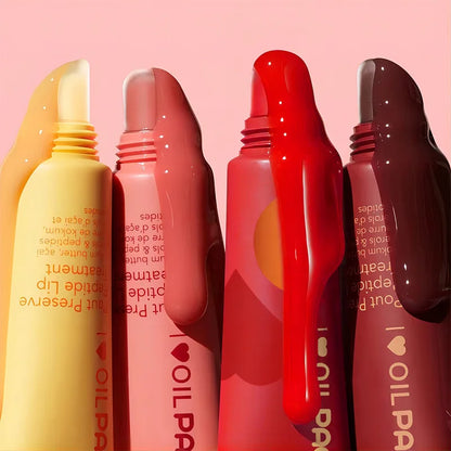 Hydrating Peptide Lip Gloss with Tinted Protection Oil - Moisturizing Lip Balm and Plumping Lip Glaze for Enhanced Makeup Finish