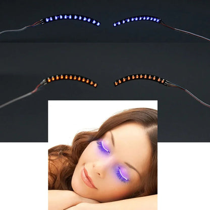 Luminous LED Eyelashes for Party Makeup and Halloween Celebrations