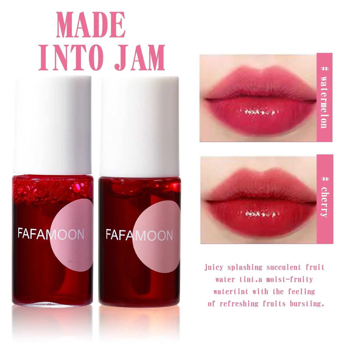 Watertint Dye Lip Stain Cherry Juice Lip Gloss Tint Non-stick Liquid Lipstick Waterproof Lips Cheek Dual Use Rouge Water Makeup