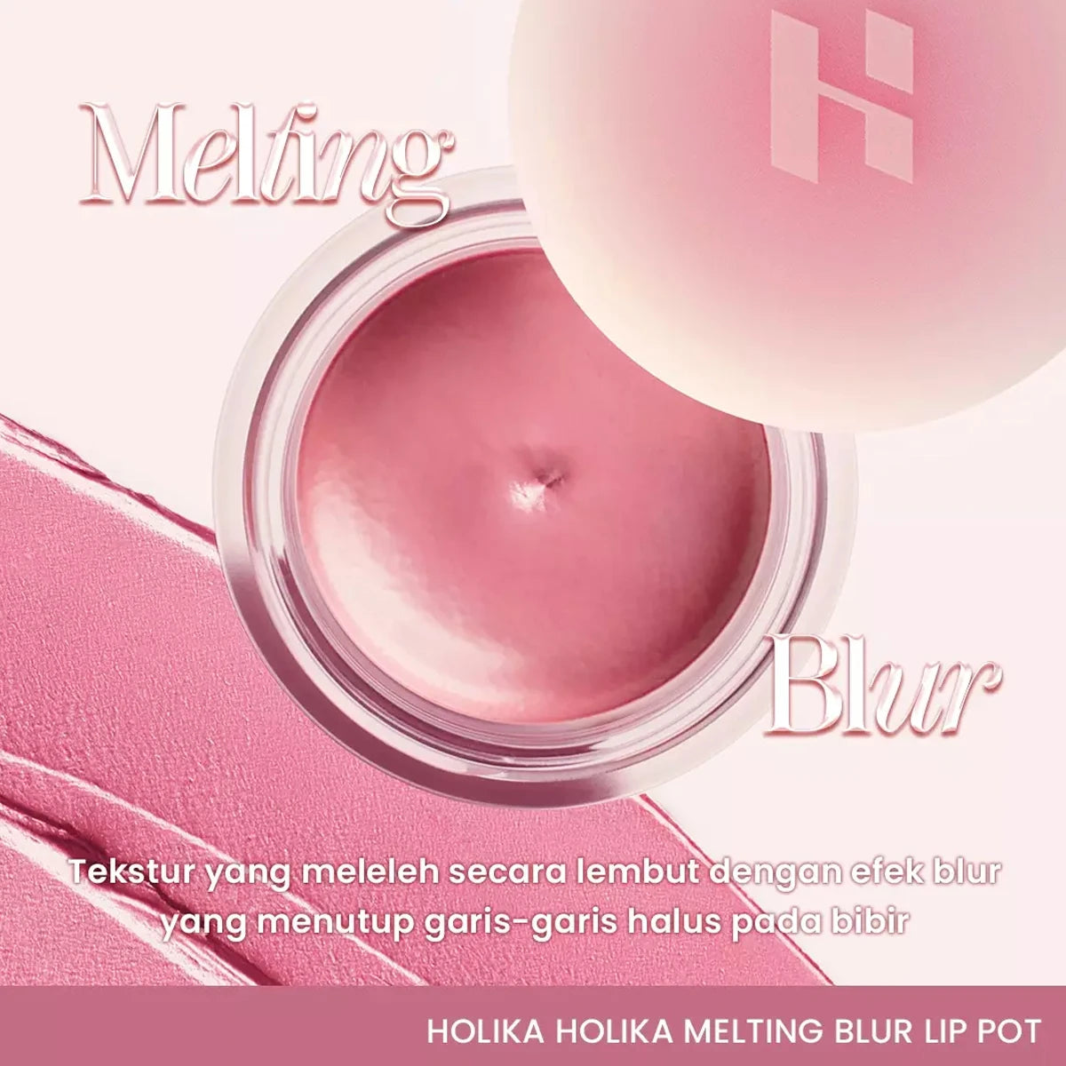 [ClearanceSale] HOLIKA HOLIKA Melting Blur Lip Pot,Smooth Velvety Feel,Easy To Spread,Korean Cosmetic,K-Beauty,Korean Makeup