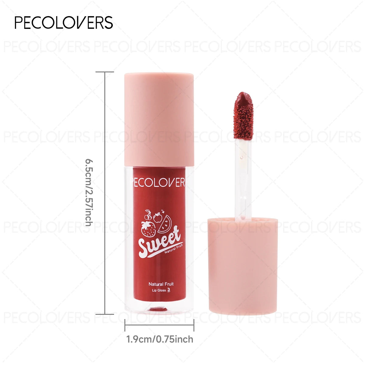 1PC Fruity Flavor of Lip Gloss, Moisturizing, Nourishing, Natural, Watery, Long-lasting, Waterproof, Sweat-proof, Anti-smudge