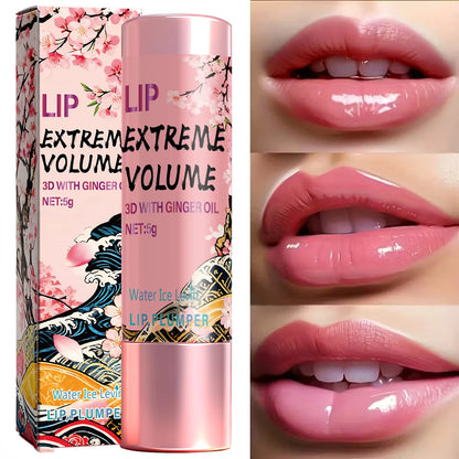 Lip Plumper 5g with Ginger Oil & Peptides - Moisturizing Non-Sticky Lip Balm, Smooth & Voluminous Lips