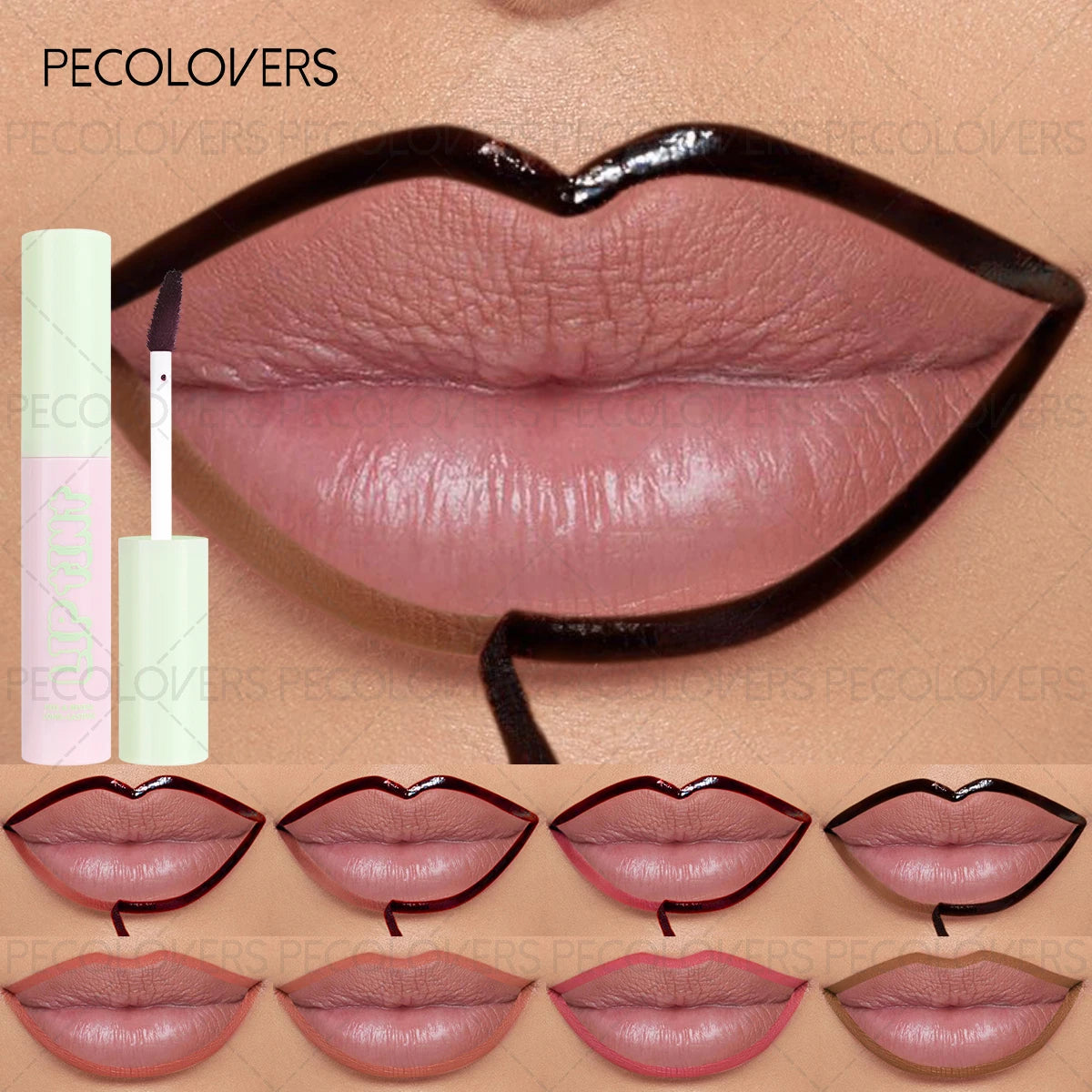 Waterproof Long Lasting Lip Gloss Matte Outline Contour Tattoo Tear Pull LipLiner Peel Off Liquid Lipstick Cosmetic