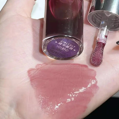 Girlcult Lip Oil Y01 Lockheart,Moisturizing&Non-Greasy,Glass Lip Effect,High-Shine Mirror Finish,Deep Lip Hydration,Light Makeup
