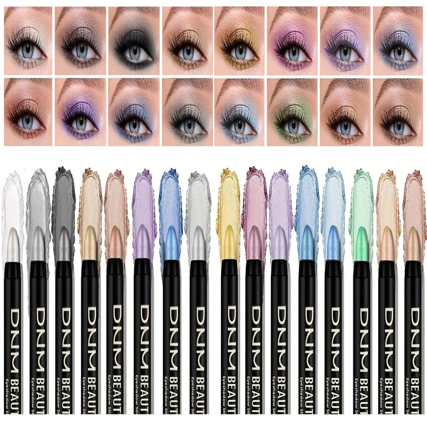 16-Color Pearlescent Waterproof Eyeliner – Glitter & Long-Lasting