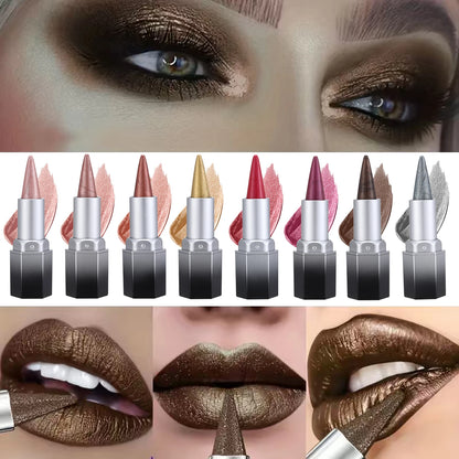 2-in-1 pearl lip gloss waterproof, color rendering, long-lasting luster for daily party use