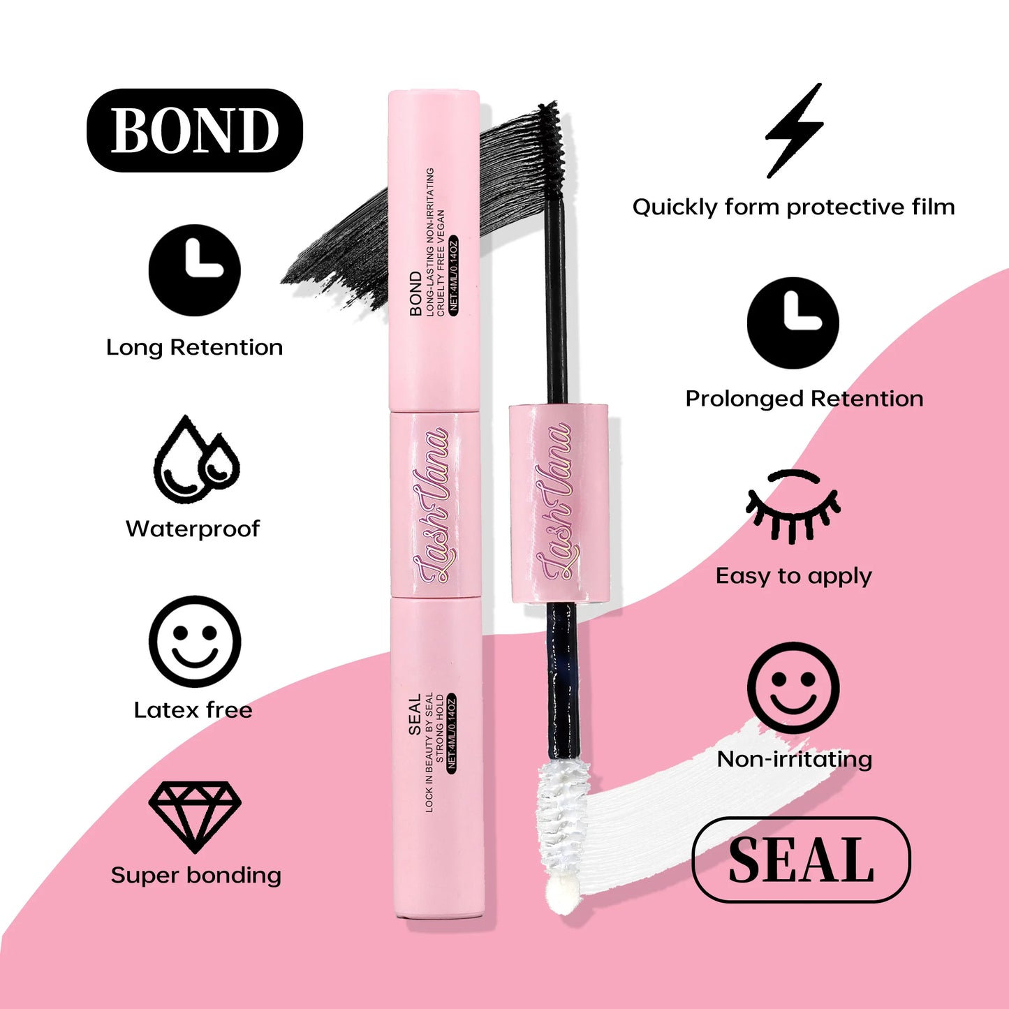DIY Lashes Extension Kit Eyelashes 40D 8-16mm 240PCS Clusters Lash Bond and Seal Makeup Tools for Gluing  Lashes Gluing Glue