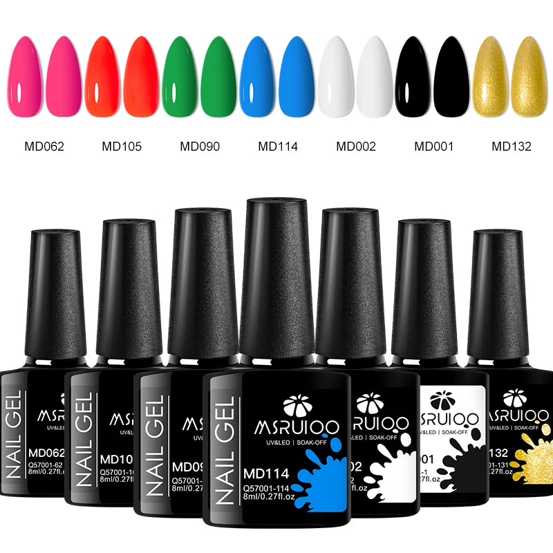 7pc Nail Gel Polish Set – Long-Lasting DIY Manicure Kit