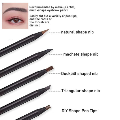 1PCS Eyebrow Pencil Waterproof Microblading Eyebrow Pen Tattoo Eyebrows Makeup 5 Colors Natural Long Lasting Eye Brow Pencil ﻿