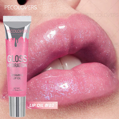 Shiny Moisturizing Lip Gloss,Moisturizing Lip Gloss,Liquid Lip Color, Water-Resistant