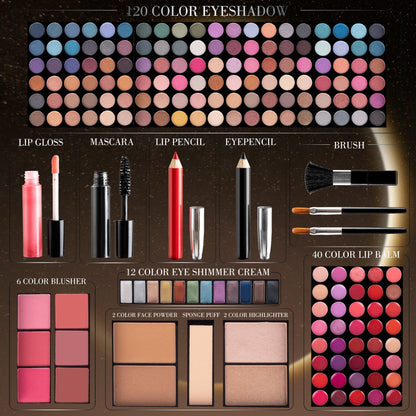 120 Color Eyeshadow Blush Palette Set