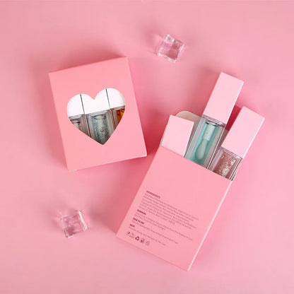 Lip Balm Oil Set Private Label Logo Vegan 3pcs Lipgloss Kit Vendor Changing Color Cosmetics Makeup Moisturizing Lip Tint