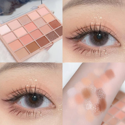 20 Shades Korean Low Saturation Matte Eyeshadow Palette Waterproof Long-lasting Daily Makeup