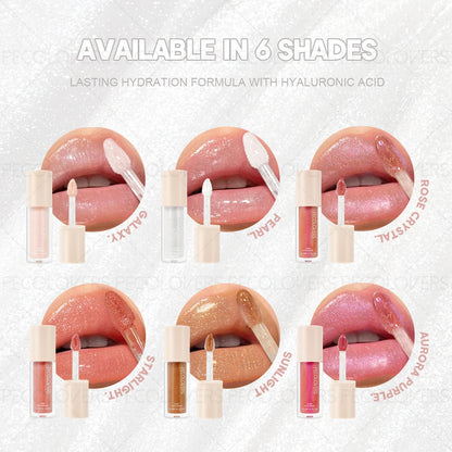 Glitter Mirror Pearl Lip Gloss Waterproof Lasting Plumping Liquid Lipstick Moisturizing Shine Lip Glaze Lips Makeup Cosmetics
