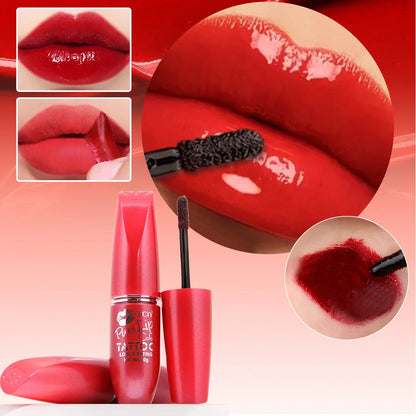 Tear off lip gloss, waterproof and sweat resistant, long-lasting moisturizing, vibrant colors, creating a bright makeup look