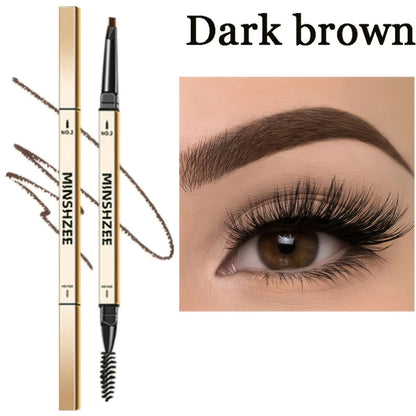Long-Lasting Waterproof Eyebrow Pencil – Double-Head Brown Tint with Brush Cosmetics