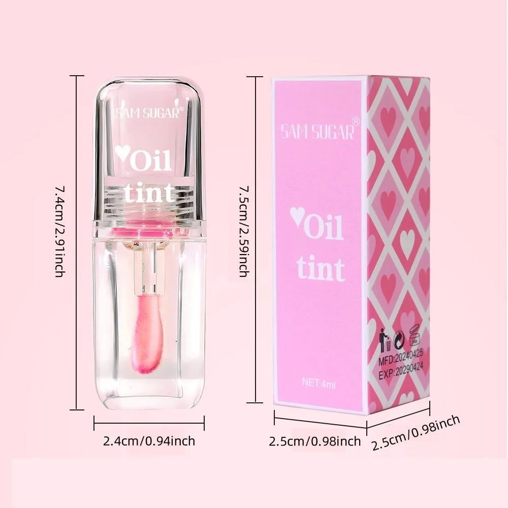 4 Color Clear Warm Change Pearl Lip Oil Moisturizing Nourishing Lip Gloss Lighten Lip Lines Lip Plumping Honey