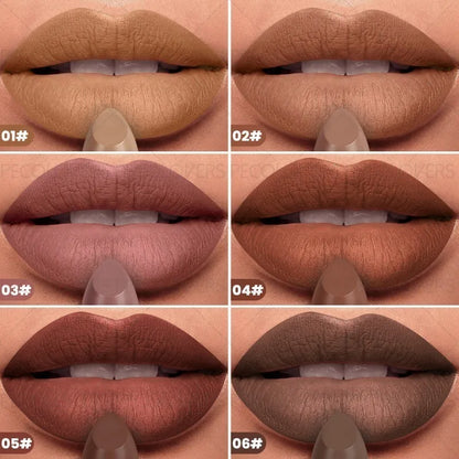 1pcs Multi-color Lipstick, Brown Lip Gloss, Waterproof and Long-lasting, Full and Charming Lips, Lip Cosmetics