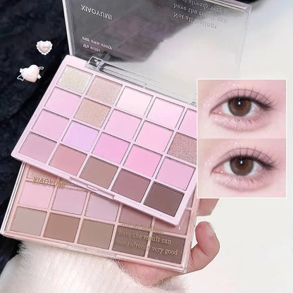 20 Shades Korean Low Saturation Matte Eyeshadow Palette Waterproof Long-lasting Daily Makeup