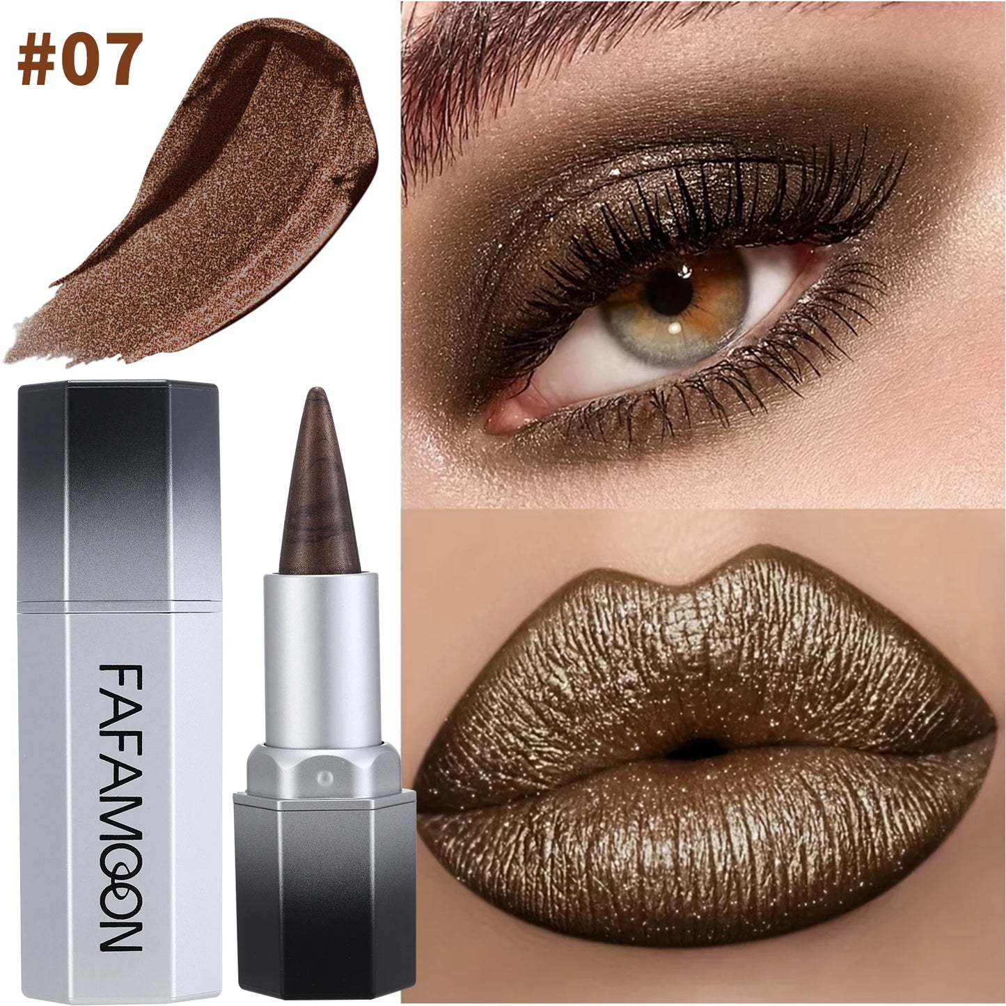 2-in-1 pearl lip gloss waterproof, color rendering, long-lasting luster for daily party use