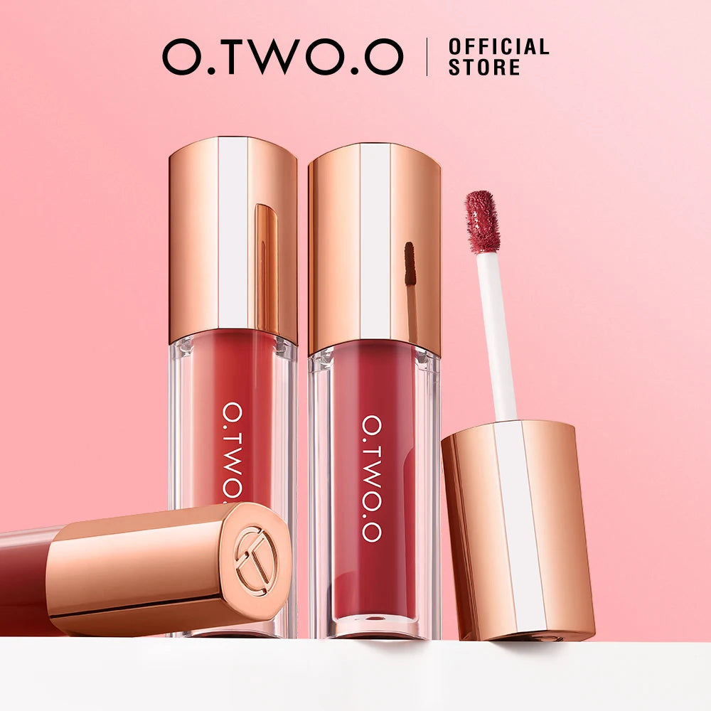 O.TWO.O Lipstick Lip Tint Matte 24H Stay Color-Locking Ultra-Lasting  Waterproof Transfer-Proof Glossy Satin Lip Glaze Makeup