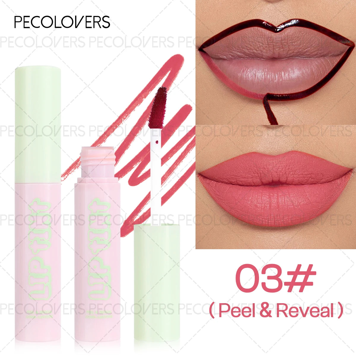 Waterproof Long Lasting Lip Gloss Matte Outline Contour Tattoo Tear Pull LipLiner Peel Off Liquid Lipstick Cosmetic