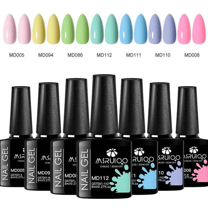 7pc Nail Gel Polish Set – Long-Lasting DIY Manicure Kit