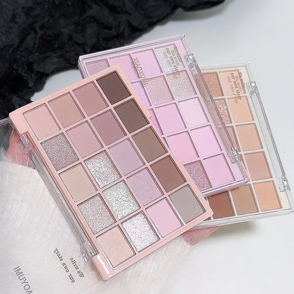 20 Shades Korean Low Saturation Matte Eyeshadow Palette Waterproof Long-lasting Daily Makeup