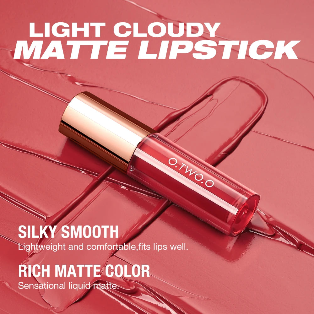 O.TWO.O Lipstick Lip Tint Matte 24H Stay Color-Locking Ultra-Lasting  Waterproof Transfer-Proof Glossy Satin Lip Glaze Makeup