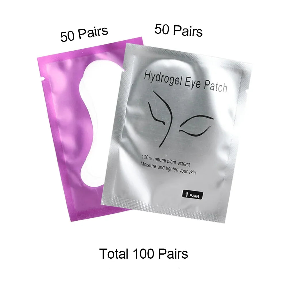 50/100pairs Eyelashes For Eyelash Extensions Eye Pads Pillows Disposable Patch Under Lash Tips Lint Free Sticker Wraps Makeup