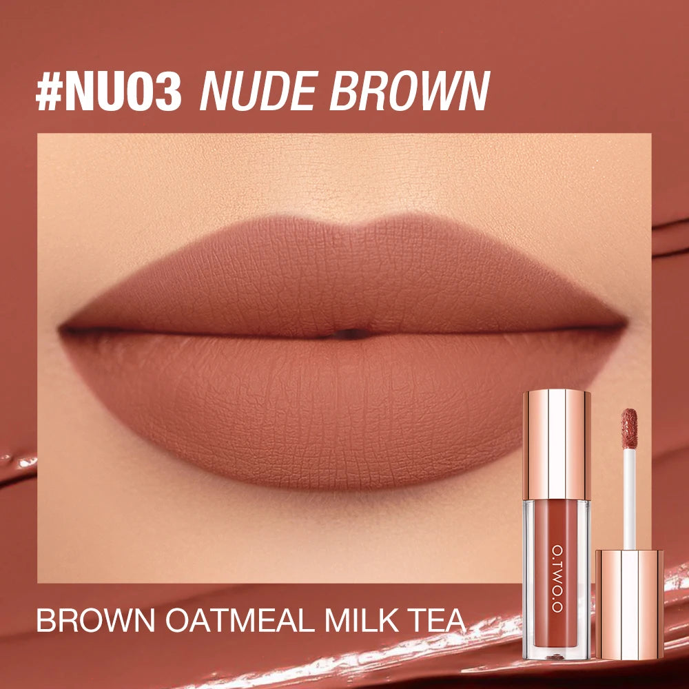O.TWO.O Lipstick Lip Tint Matte 24H Stay Color-Locking Ultra-Lasting  Waterproof Transfer-Proof Glossy Satin Lip Glaze Makeup