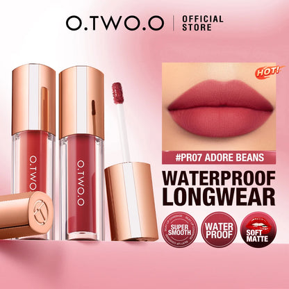 O.TWO.O Lipstick Lip Tint Matte 24H Stay Color-Locking Ultra-Lasting  Waterproof Transfer-Proof Glossy Satin Lip Glaze Makeup