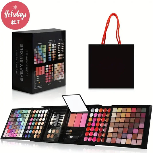 177-Color All-in-One Makeup Set – Eyeshadow, Blush, Lip Gloss & Mirror