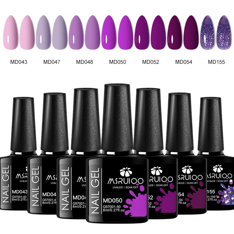 7pc Nail Gel Polish Set – Long-Lasting DIY Manicure Kit