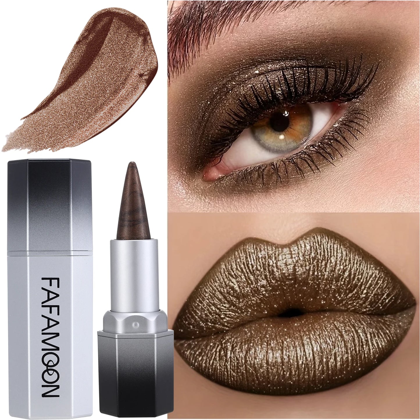 2-in-1 pearl lip gloss waterproof, color rendering, long-lasting luster for daily party use