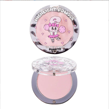 FLORTTE Esther Bunny Single-Colour Highlighter Powder Matte Brighten Contour Palette Face Makeup Cosmetics
