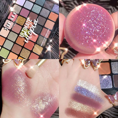 Shimmer Eyeshadow Palette 40 Colors Eye Shadows Matte Glitter Pigment Eye Shadows Wterproof Korean Eye Makeup Palette Cosmetics