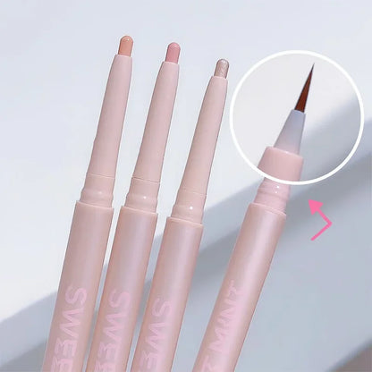 Sweetmint Mulitfuntiona Double Ended Lying Silkworm Pencil Highlighter Makeup Pen Nude Liquid Contour Liner Eye Brightener Stick