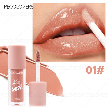 1PC Fruity Flavor of Lip Gloss, Moisturizing, Nourishing, Natural, Watery, Long-lasting, Waterproof, Sweat-proof, Anti-smudge
