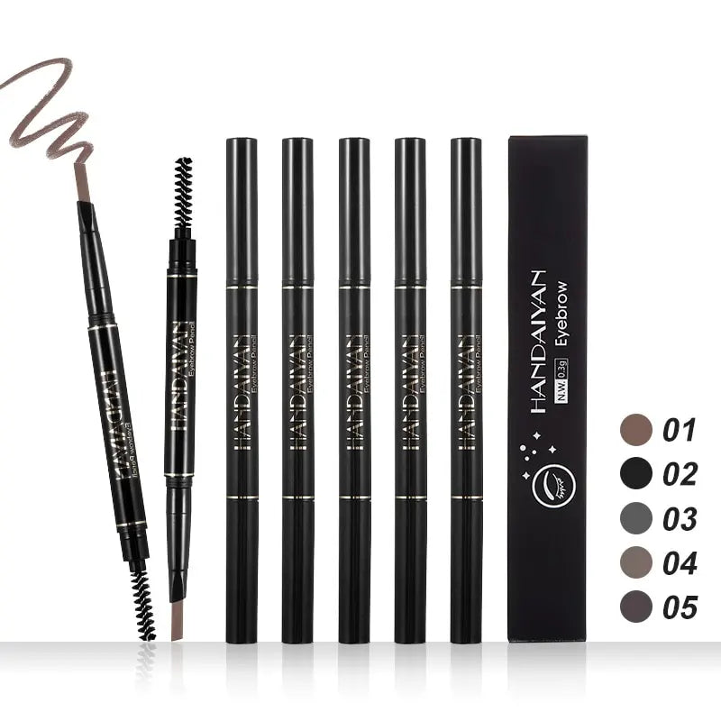 HANDAIYAN 5-Color Automatic Rotating Eyebrow Pencil – Waterproof & Long-Lasting