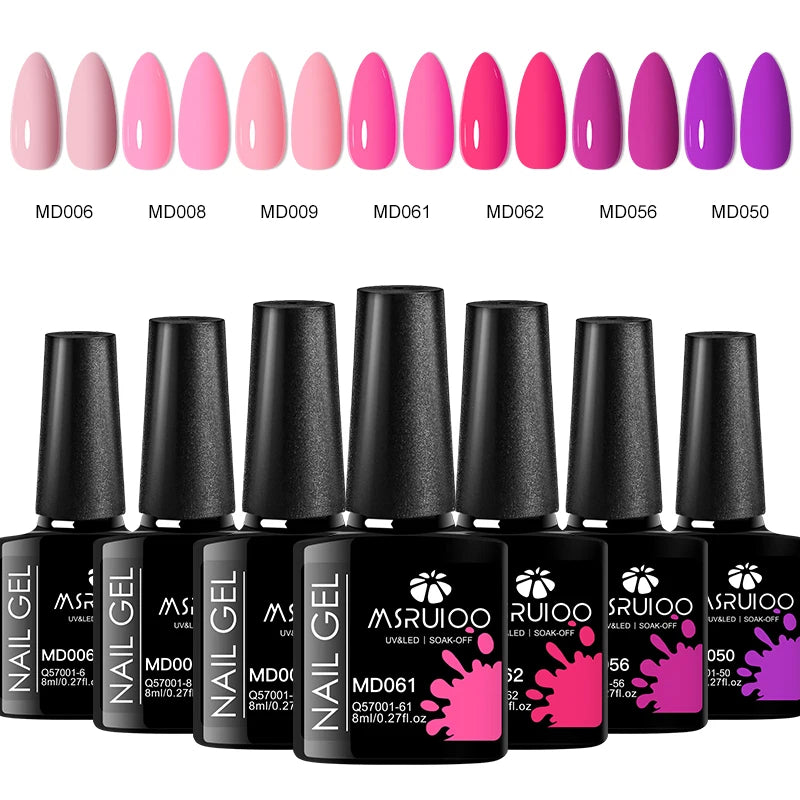 7pc Nail Gel Polish Set – Long-Lasting DIY Manicure Kit