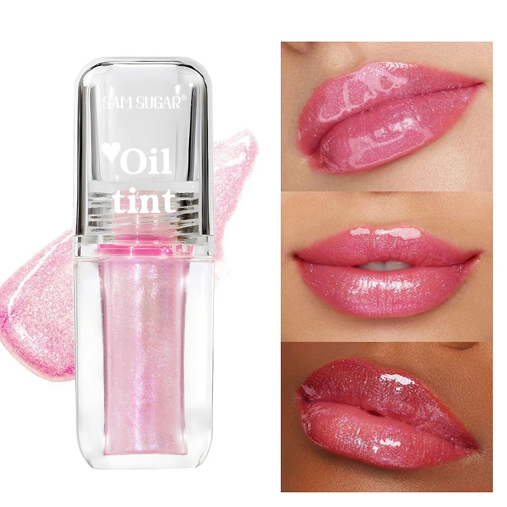 4 Color Clear Warm Change Pearl Lip Oil Moisturizing Nourishing Lip Gloss Lighten Lip Lines Lip Plumping Honey