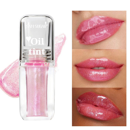 4 Color Clear Warm Change Pearl Lip Oil Moisturizing Nourishing Lip Gloss Lighten Lip Lines Lip Plumping Honey