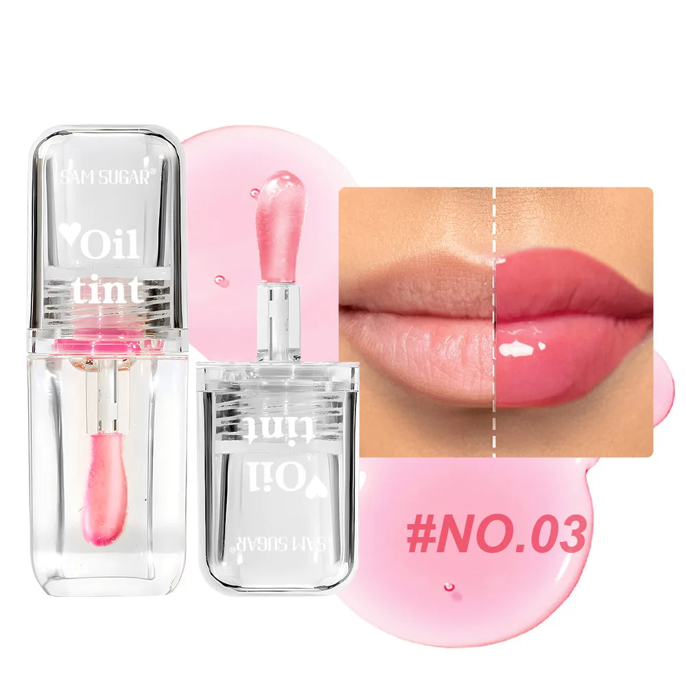 4 Color Clear Warm Change Pearl Lip Oil Moisturizing Nourishing Lip Gloss Lighten Lip Lines Lip Plumping Honey