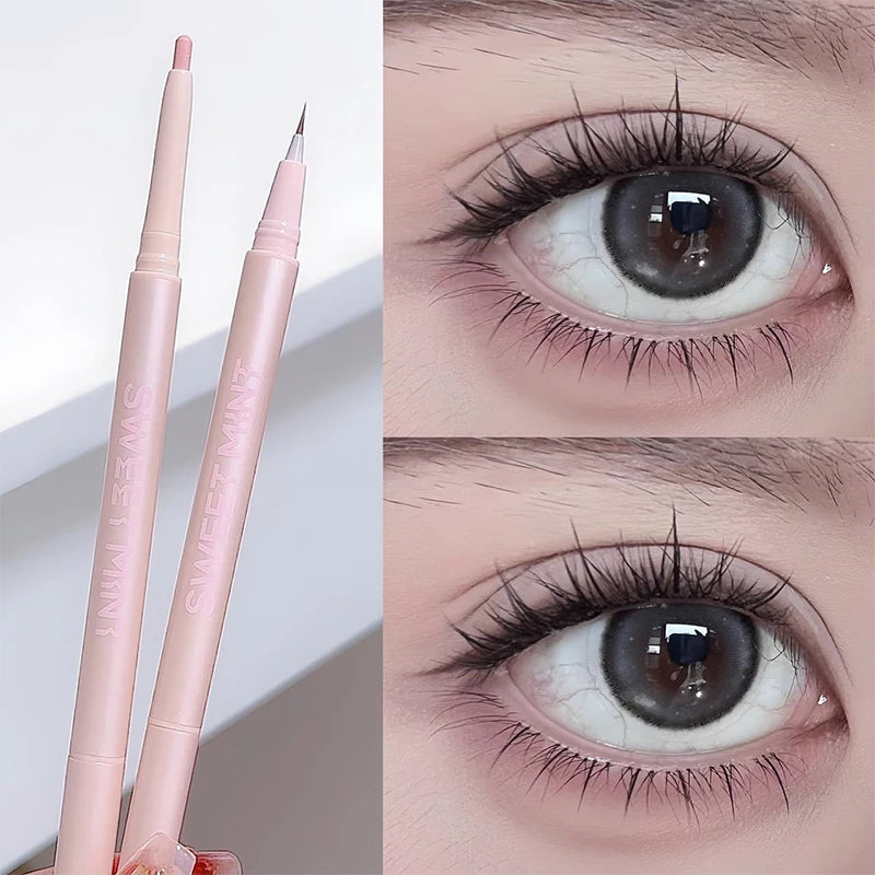 Sweetmint Mulitfuntiona Double Ended Lying Silkworm Pencil Highlighter Makeup Pen Nude Liquid Contour Liner Eye Brightener Stick